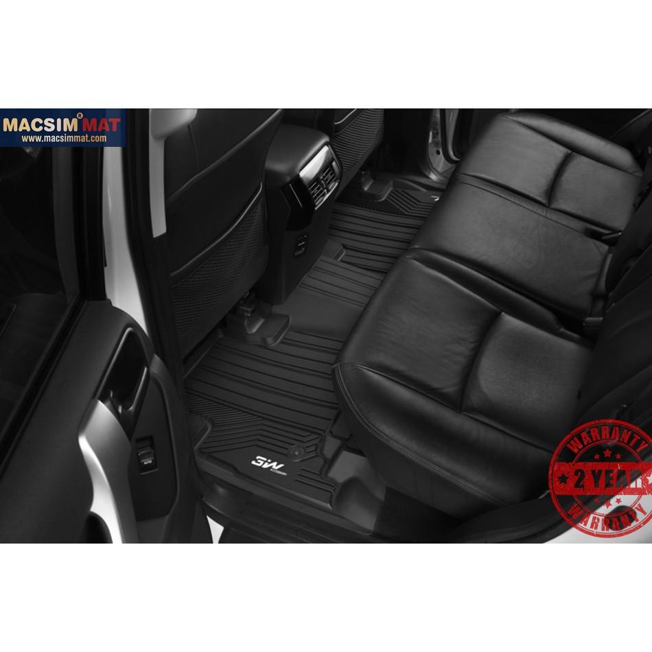 Thảm lót sàn ô tô TOYOTA TUNDRA 2013- đến nay Nhãn hiệu Macsim 3W chất liệu nhựa TPE đúc khuôn cao cấp - màu đen