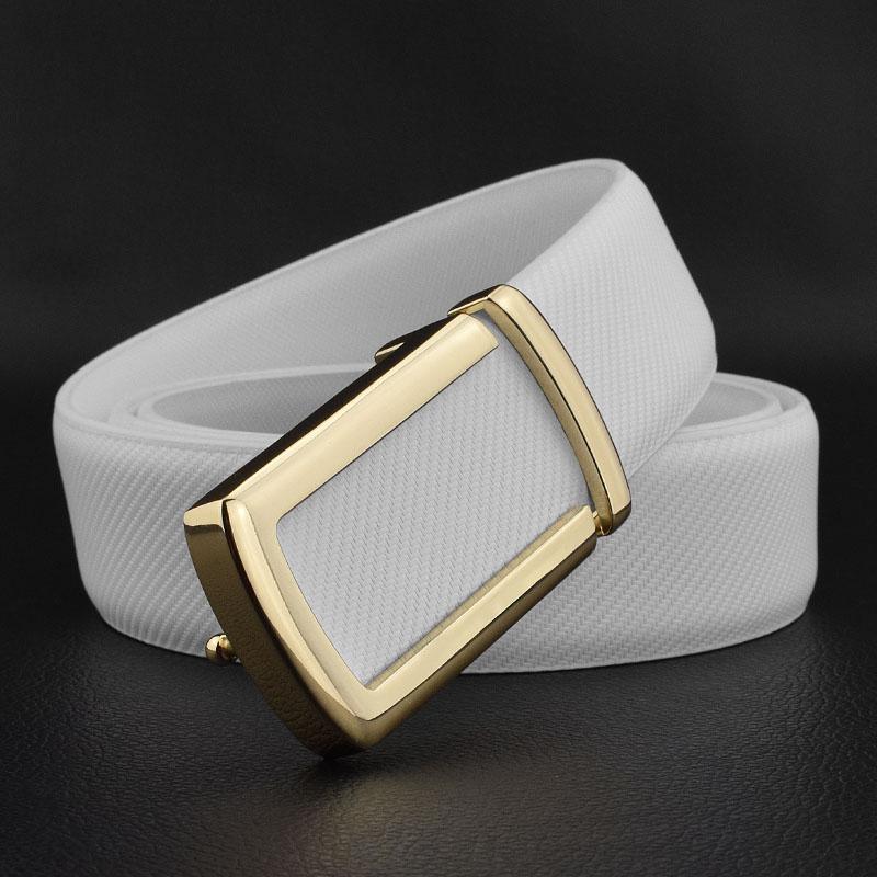 Chất Lượng Cao Mới Thời Trang C Thư Da Thật Chính Hãng Da Trắng Thắt Lưng Nam Khóa Rắn Cổ Cá Tính Mịn Khóa Sinh Viên Nam Dây