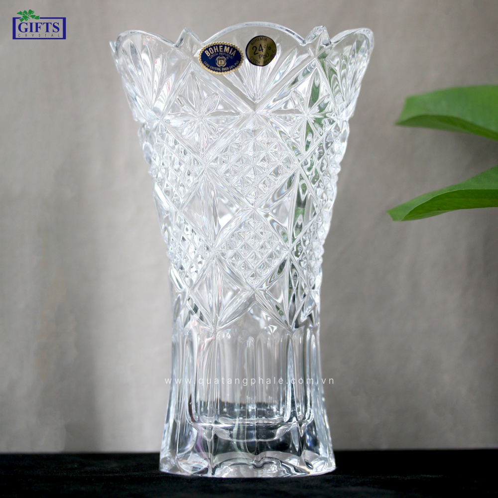 Bình hoa hoa Sirius Pha lê bohemia Tiệp khắc 20cm
