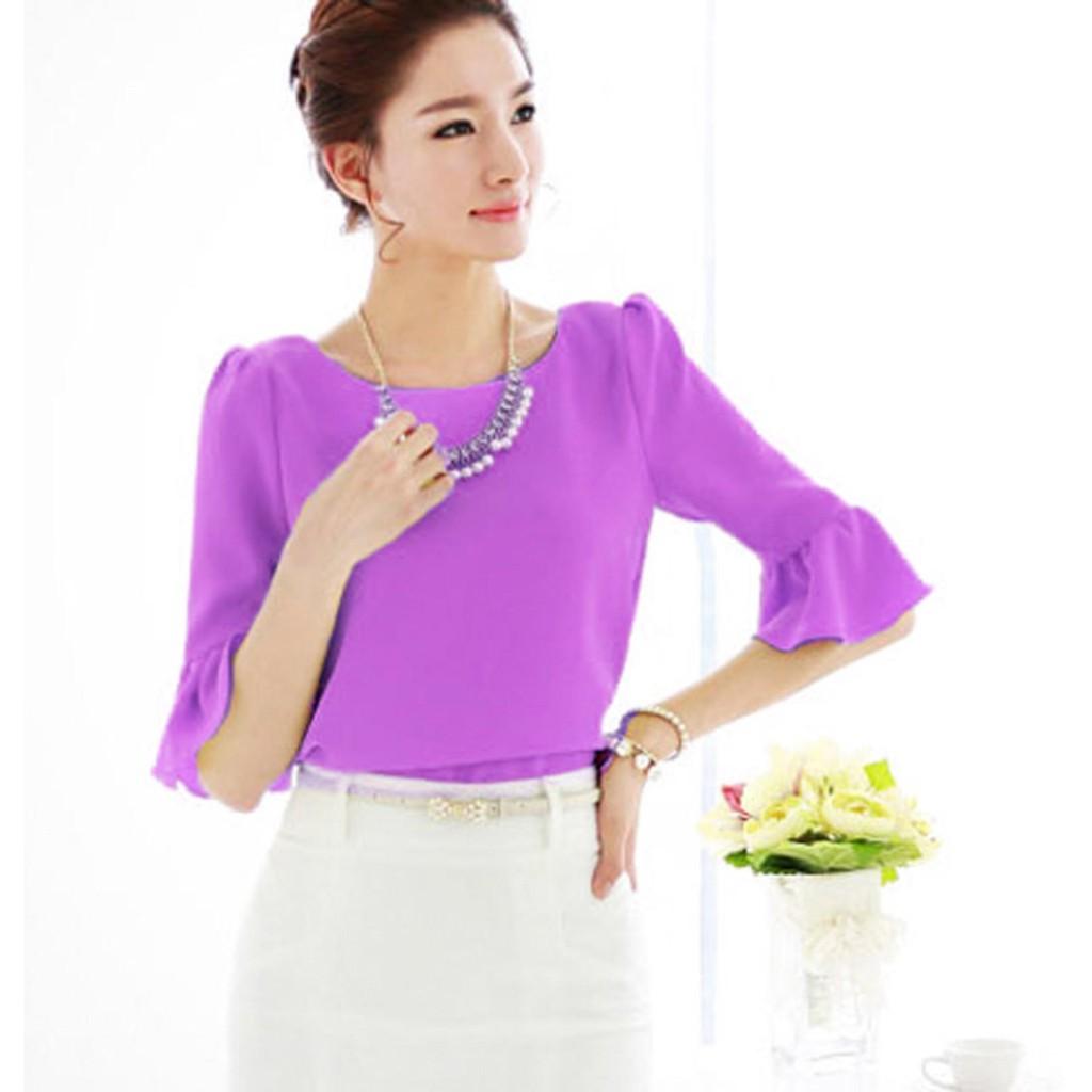 Aó kiểu thời trang tay loe 2018
