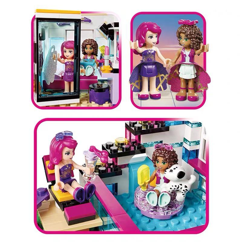 Bộ xếp hình con gái Friends bela 10498/ lepin 01064/ Sx3008 Biệt thự friend liv