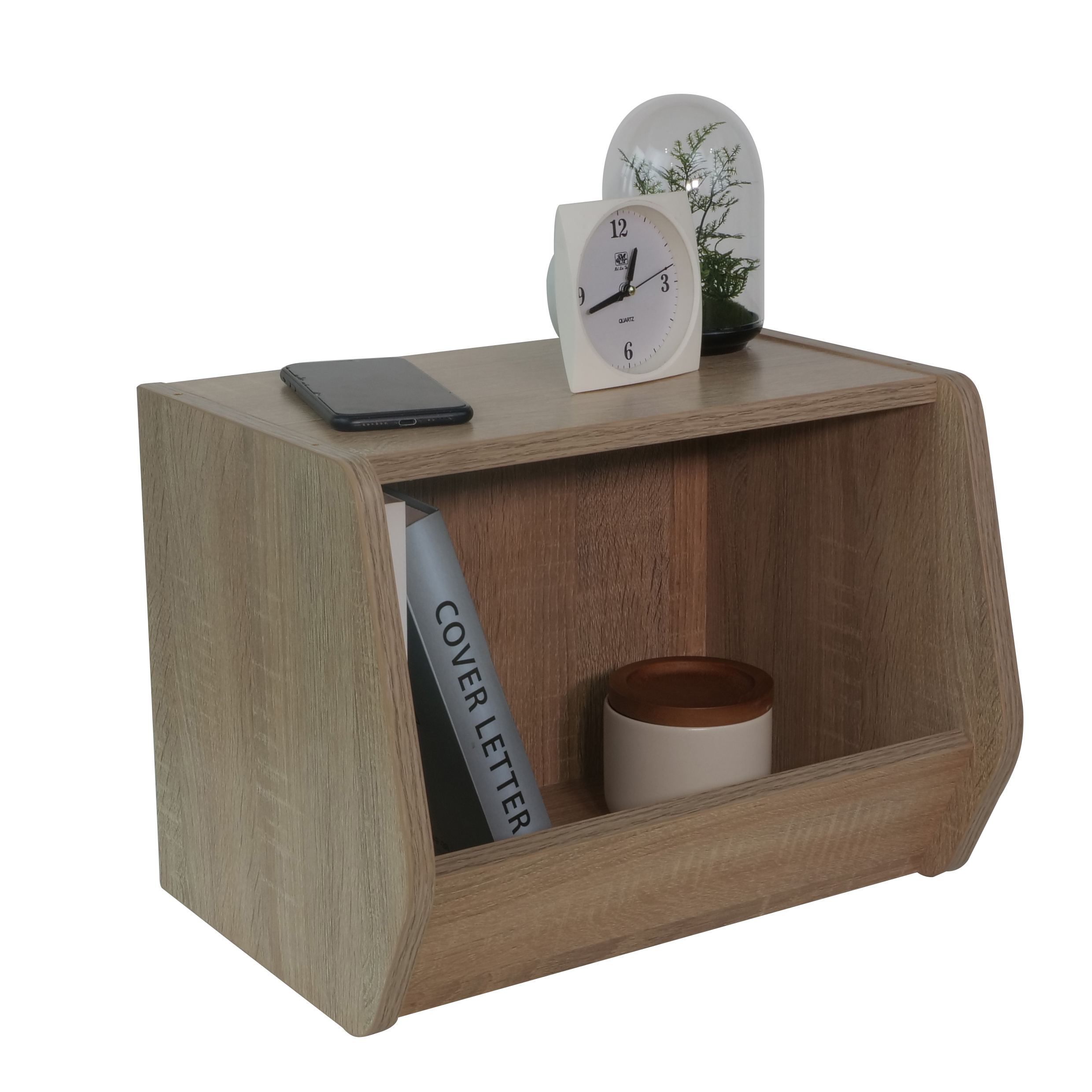 SB Furniture, Looms, Jayden-C Open Box, Solid Oak Color, W40xD30xH30 cm.