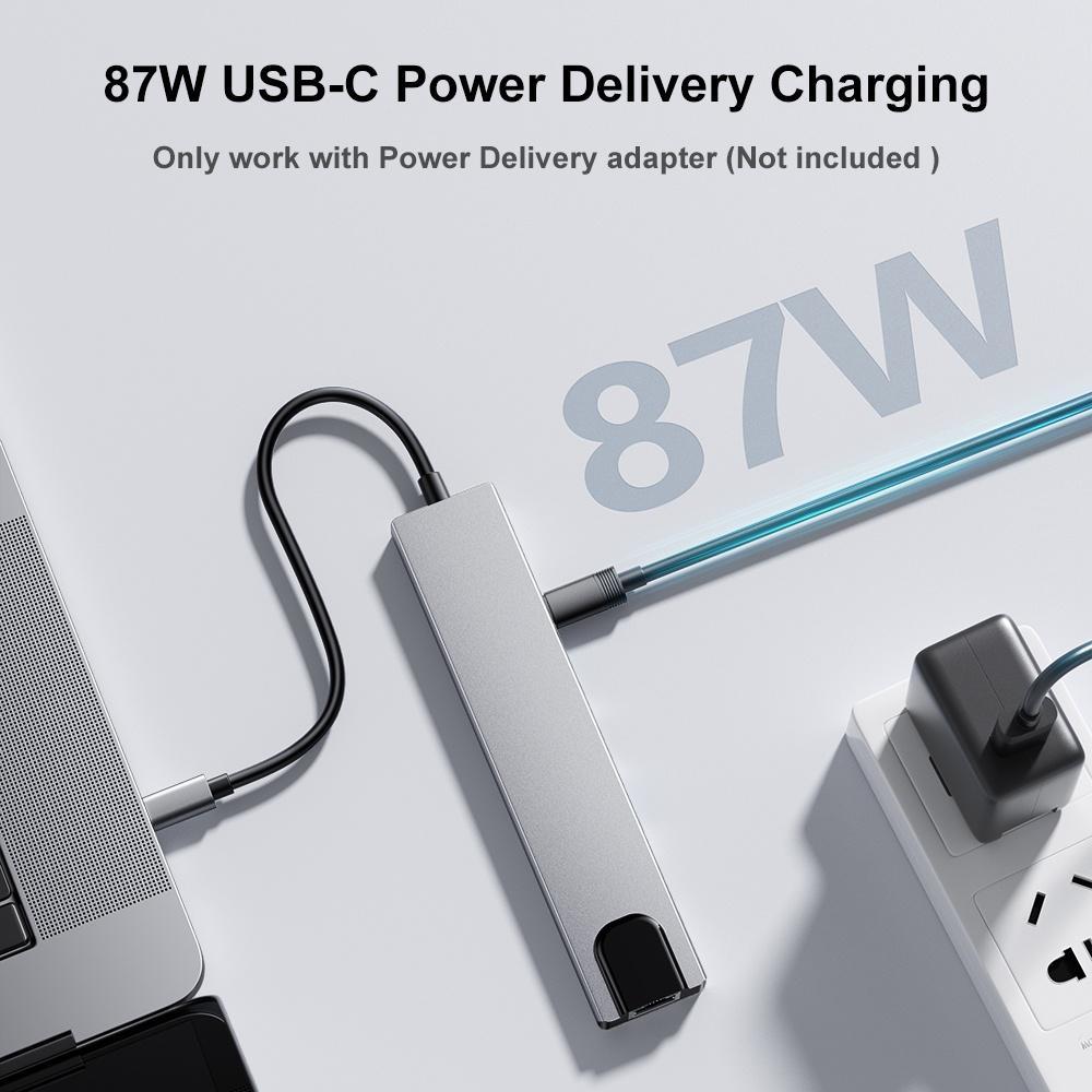 Bộ Hub Chuyển Đổi Type C Sang Usbc 3.0 Otg Hdmi RJ45 3 0 Micro Sd Dành Cho Macbook air Pro