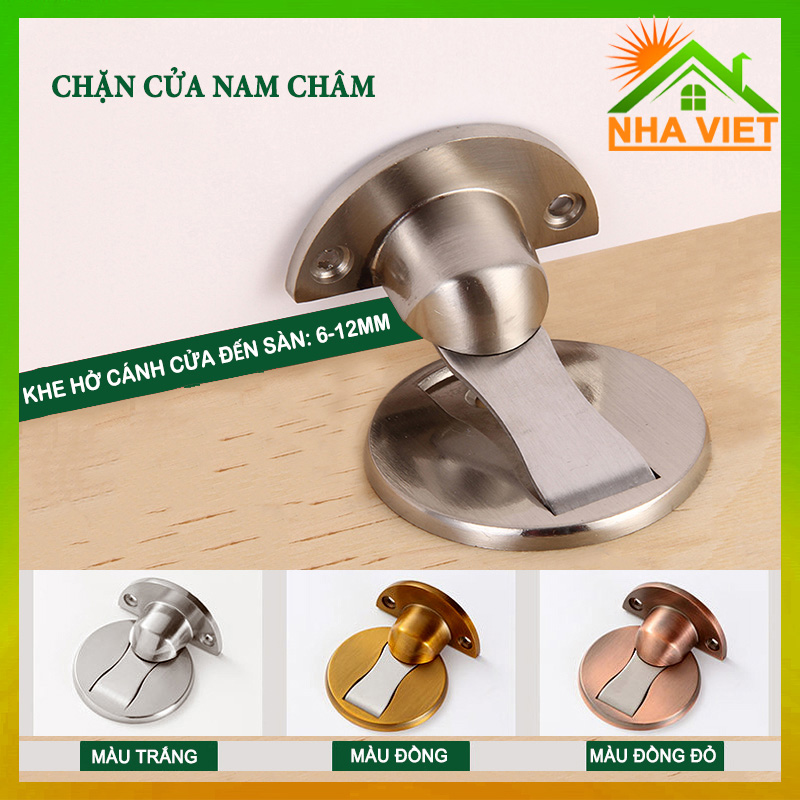 Hít chặn cửa nam châm chống va đập đế dẹt âm sàn 5mm