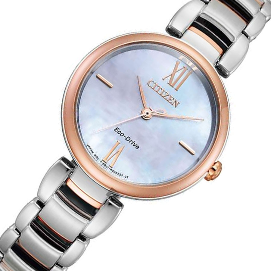 Đồng Hồ Nữ Citizen Dây Thép Không Gỉ EM0536-84Y - Mặt Xà Cừ (Sapphire)