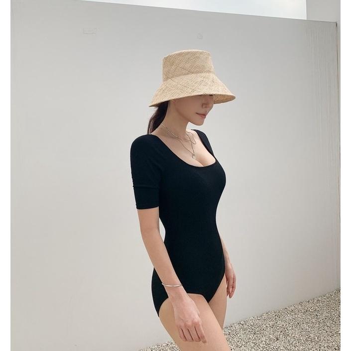 Bộ đồ bơi nữ liền thân bikini đi biển chất thun gân đủ size hàng QC