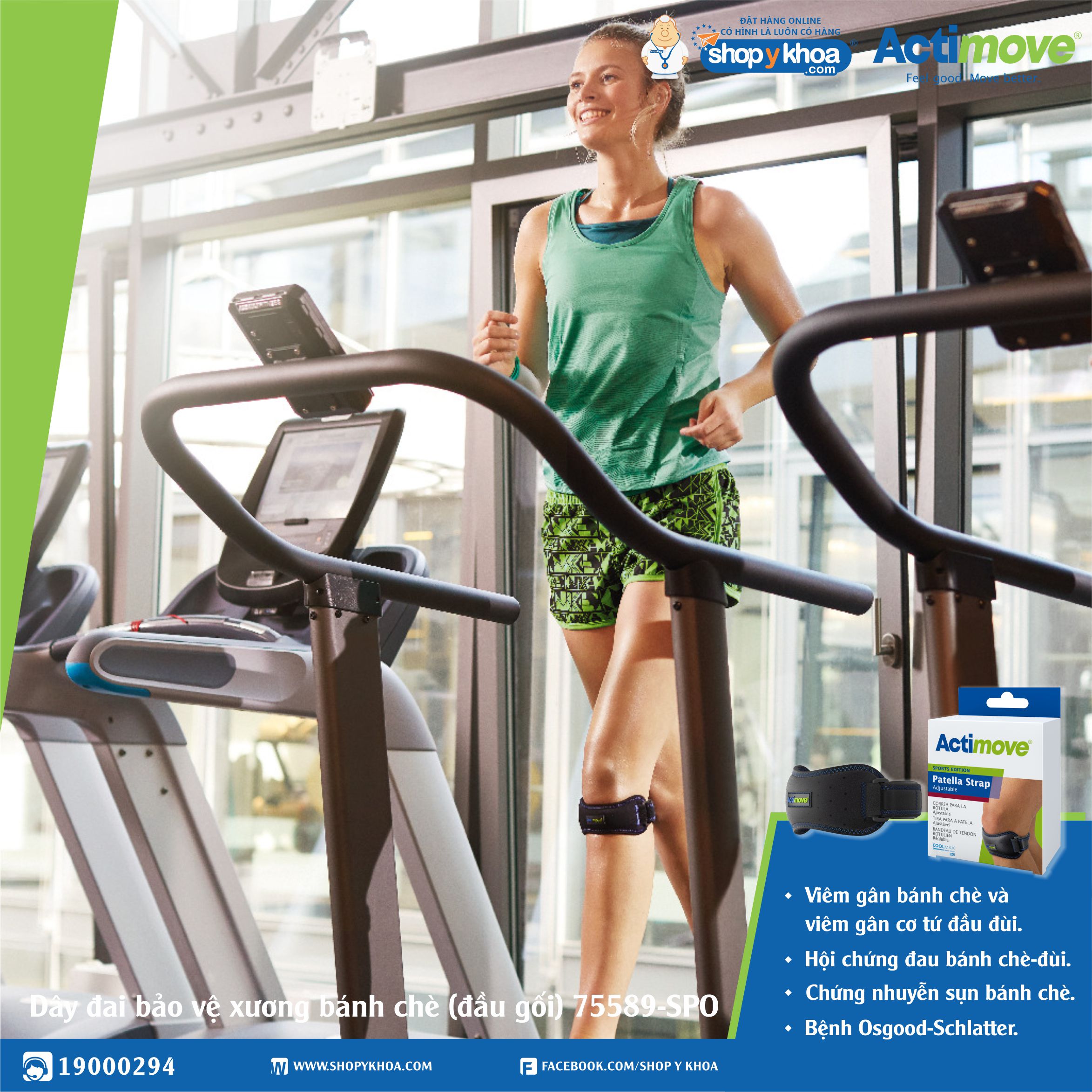 Dây đai bảo vệ xương bánh chè 75589-SPO Actimove Patella Strap