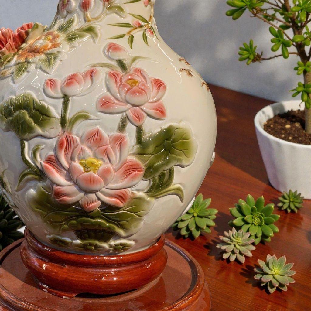 Bình củ tỏi RỒNG VIỆT - hút lộc thuận buồm xuôi gió, Đẳng cấp hút lộc Bát Tràng, thiết kế tinh xảo