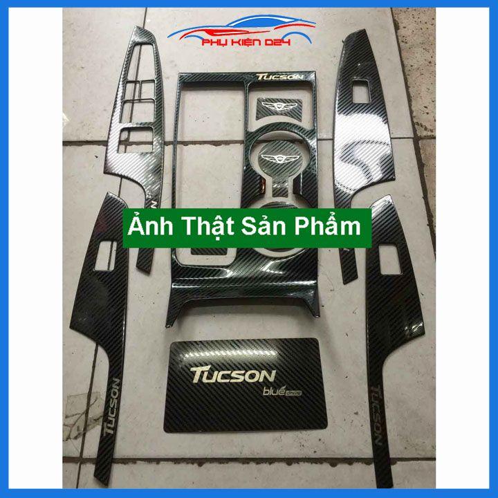 Ốp nội thất Tucson 2016-2017-2018-2019-2020 vân Cacbon bảo vệ chống trầy xước và làm đẹp xe