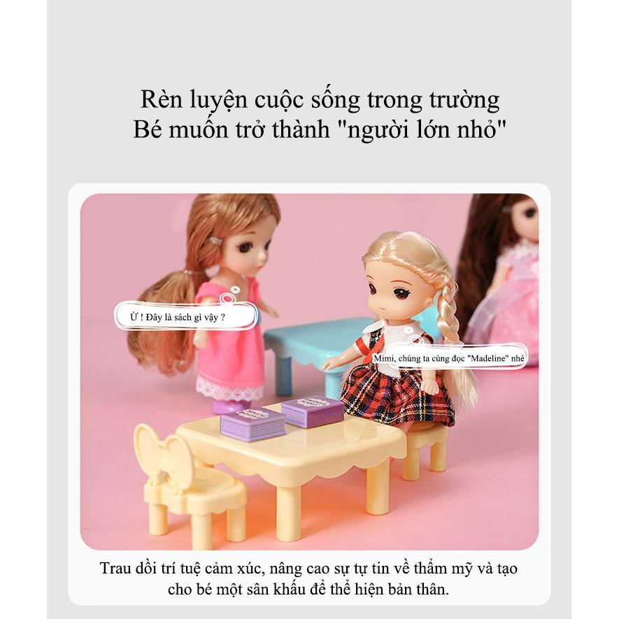 Bộ đồ chơi ngôi nhà búp bê mô phỏng trường mẫu giáo Doll House - Phát triển kĩ năng cho bé