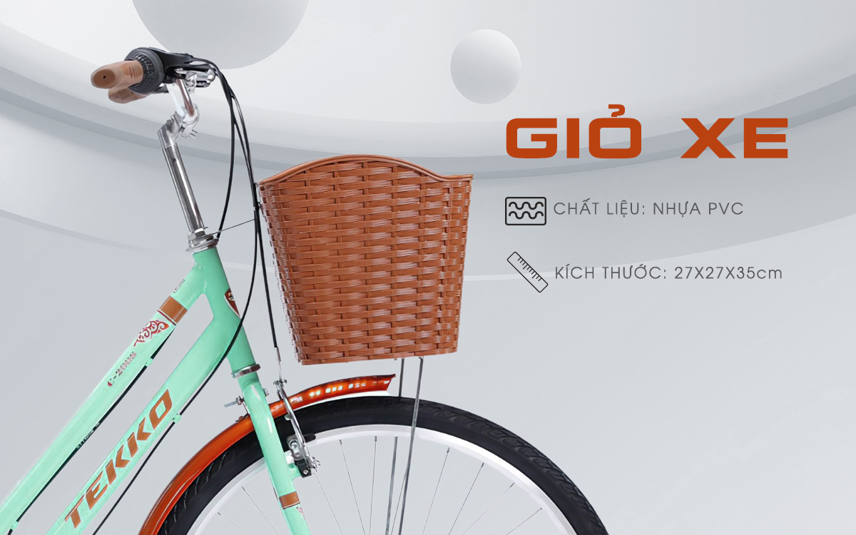 Xe đạp TEKKO C200S 26 inch, Khung thép cao cấp