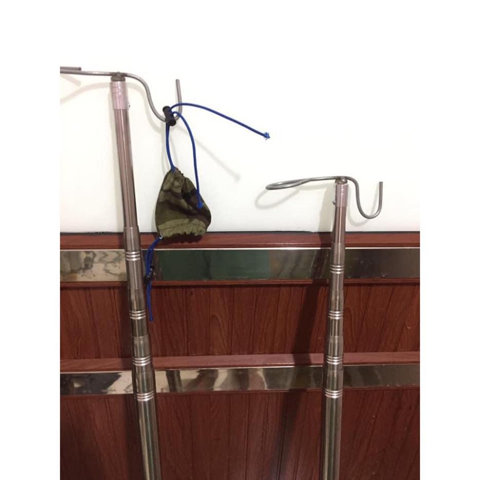 Sào rút inox bẫy chim, treo lồng chim tặng kèm móc sào và 1 túi bổi siêu bền giá rẻ Phụ kiện Kalotebon - sale to
