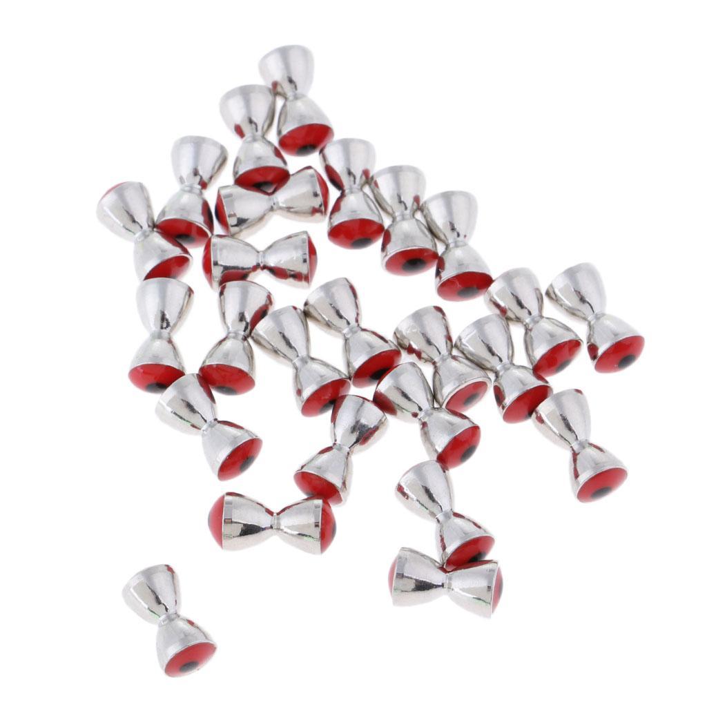 2-6pack 25pcs Steel Fly Tying Beads Tungsten Slotted Eyes Fishing Ball Beads 4mm