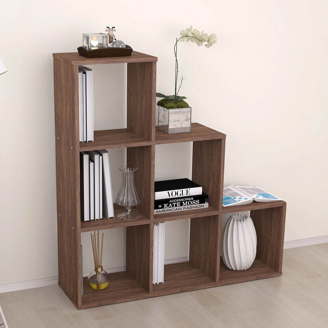 Kệ sách, kệ trang trí gỗ hiện đại SMLIFE Bichir  | Gỗ MDF dày 17mm chống ẩm | D105xR28xC105cm