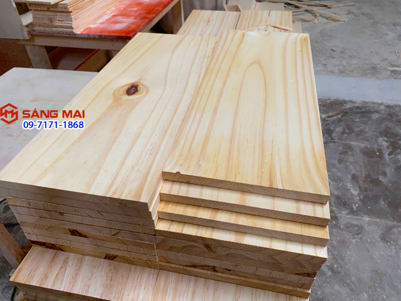 [MS63] Tấm gỗ thông mặt rộng 20cm x dày 1,5cm x dài 50cm + láng mịn 4 mặt
