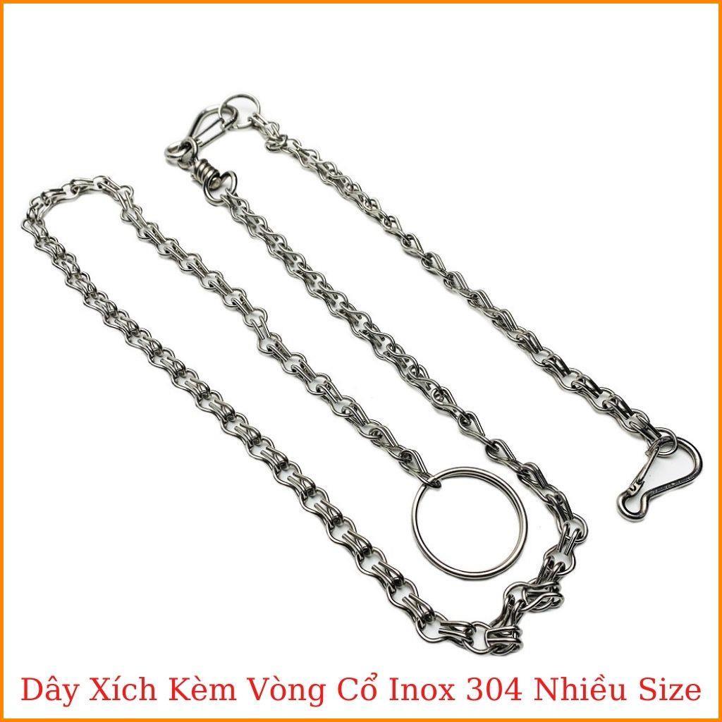 Dây Xích Inox Cho Thú Cưng Chó Mèo không gỉ có chống xoắn - Xích cho chó mèo inox các cỡ