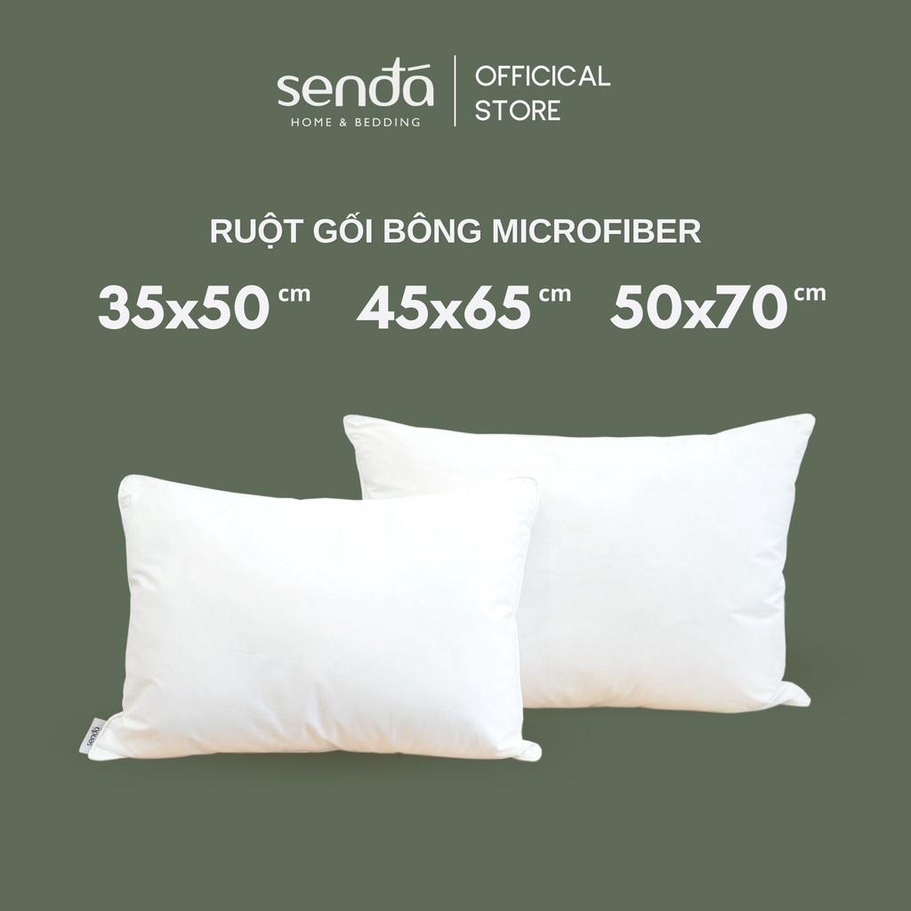 Ruột gối nằm 50x70 45x65 35x50 cm, lõi gối hơi cao cấp bông lông vũ nhân tạo microfiber - Sen Đá Home Bedding