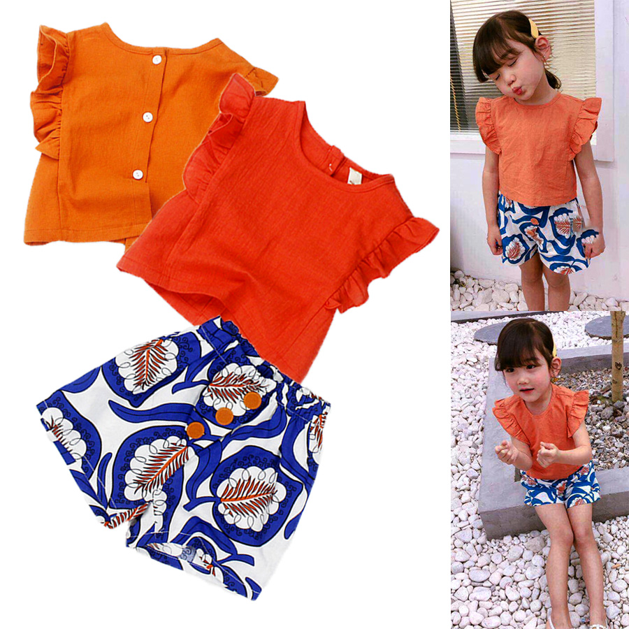 Set áo croptop + quần tole Quảng Châu cho bé gái 02599-02600