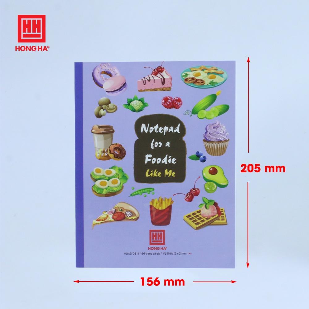 Vở 5 ô ly Hồng Hà 96 trang Class Foody - 0311 | Vở học sinh miền Trung - miền Nam