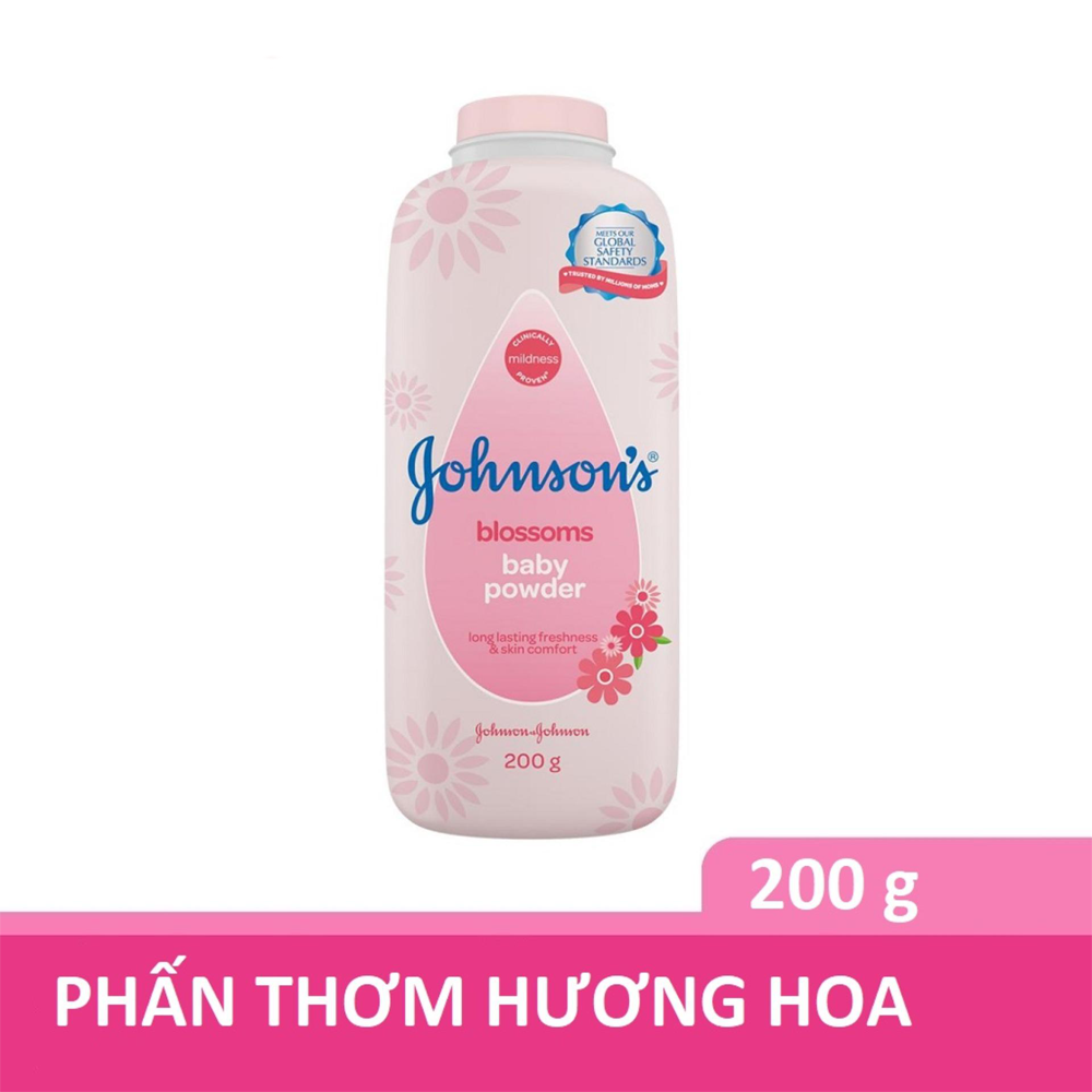 Combo 3 Phấn thơm Johnson's Baby Hương Hoa 200g/Hộp