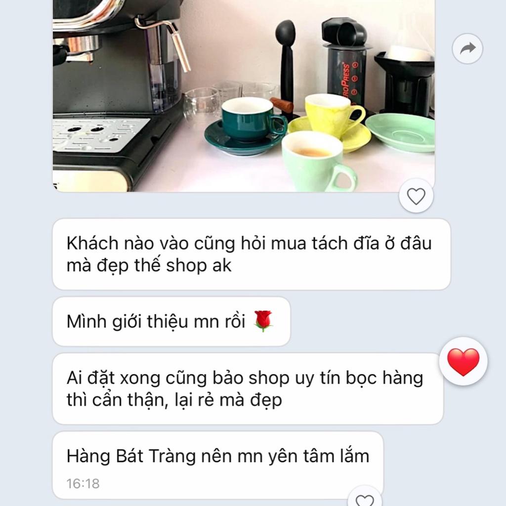 Tách cafe - Tách uống trà - Bộ uống Coffee - Cốc Espresso 70ml - Bát Tràng cao cấp