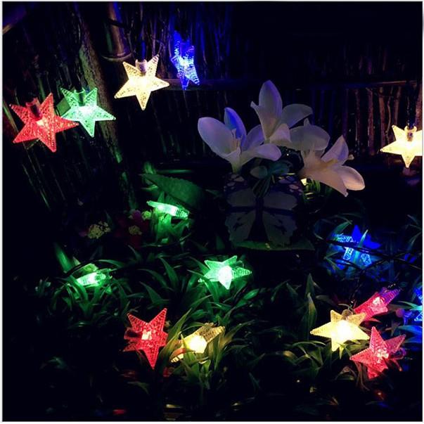 Đèn Led Trang Trí Ngôi Sao Dài 6M - 40 Bóng Chớp Màu Trang Trí Noel Lễ Tết