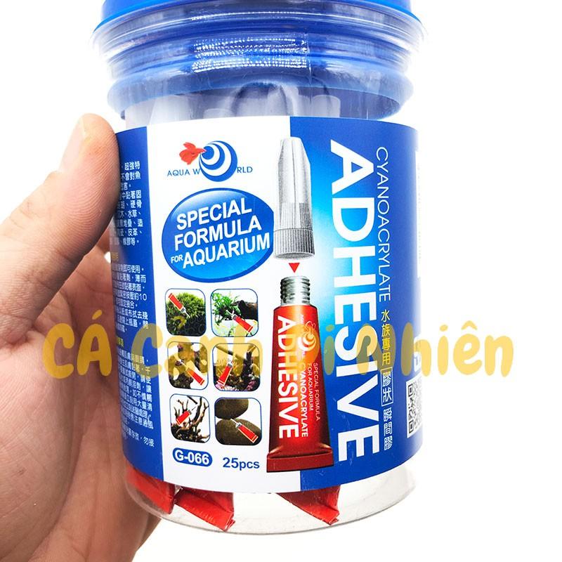Keo dán rêu, đá, lũa ADHESIVE MÀU ĐỎ 5 Gram cho hồ cá thủy sinh