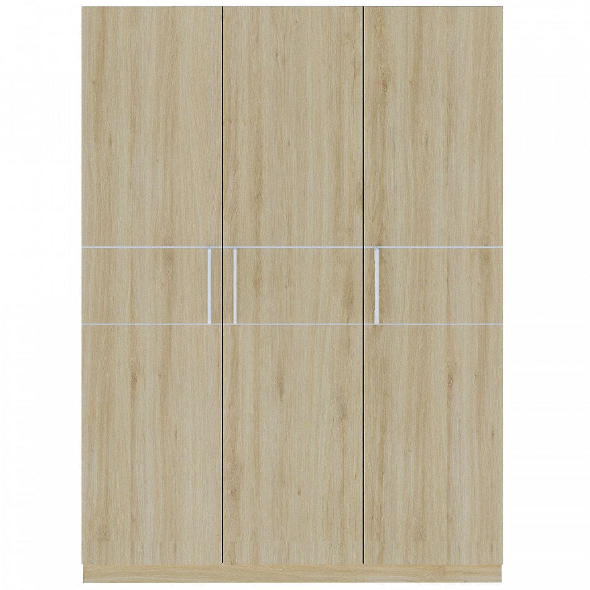 Tủ quần áo gỗ MDF Tundo 3 cánh 2 ngăn kéo màu vàng nhạt 120 x 55 x 200cm
