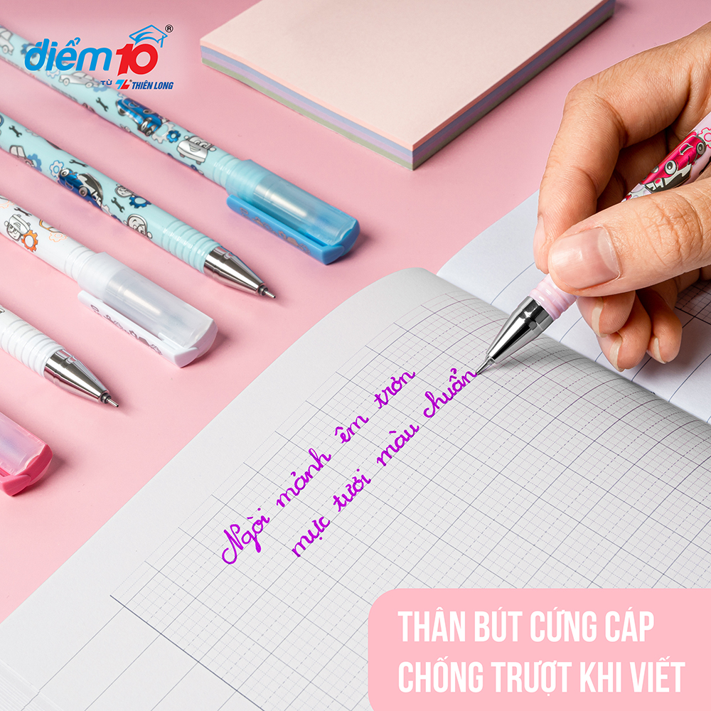 Combo 10 Bút gel Smooth Flowing Gel Ink Thiên Long Điểm 10 TP-GEL038