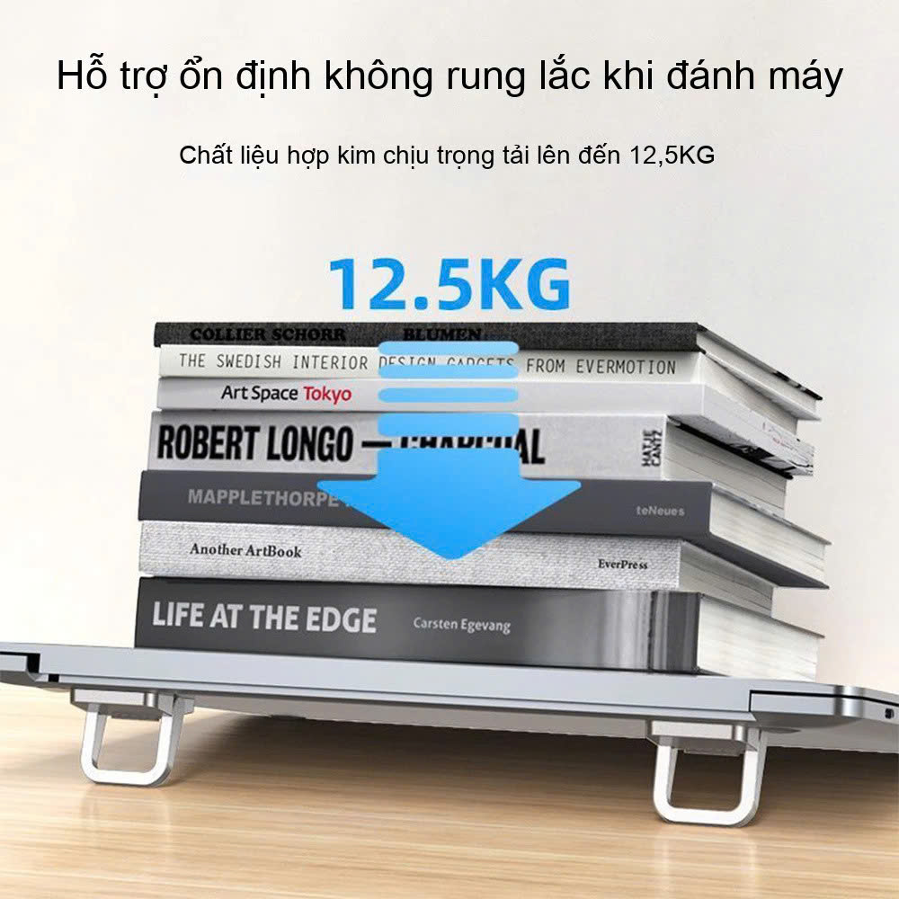 Giá đỡ laptop di động đế tản nhiệt cho Laptop, kê laptop Mac tiện lợi - Hàng chính hãng