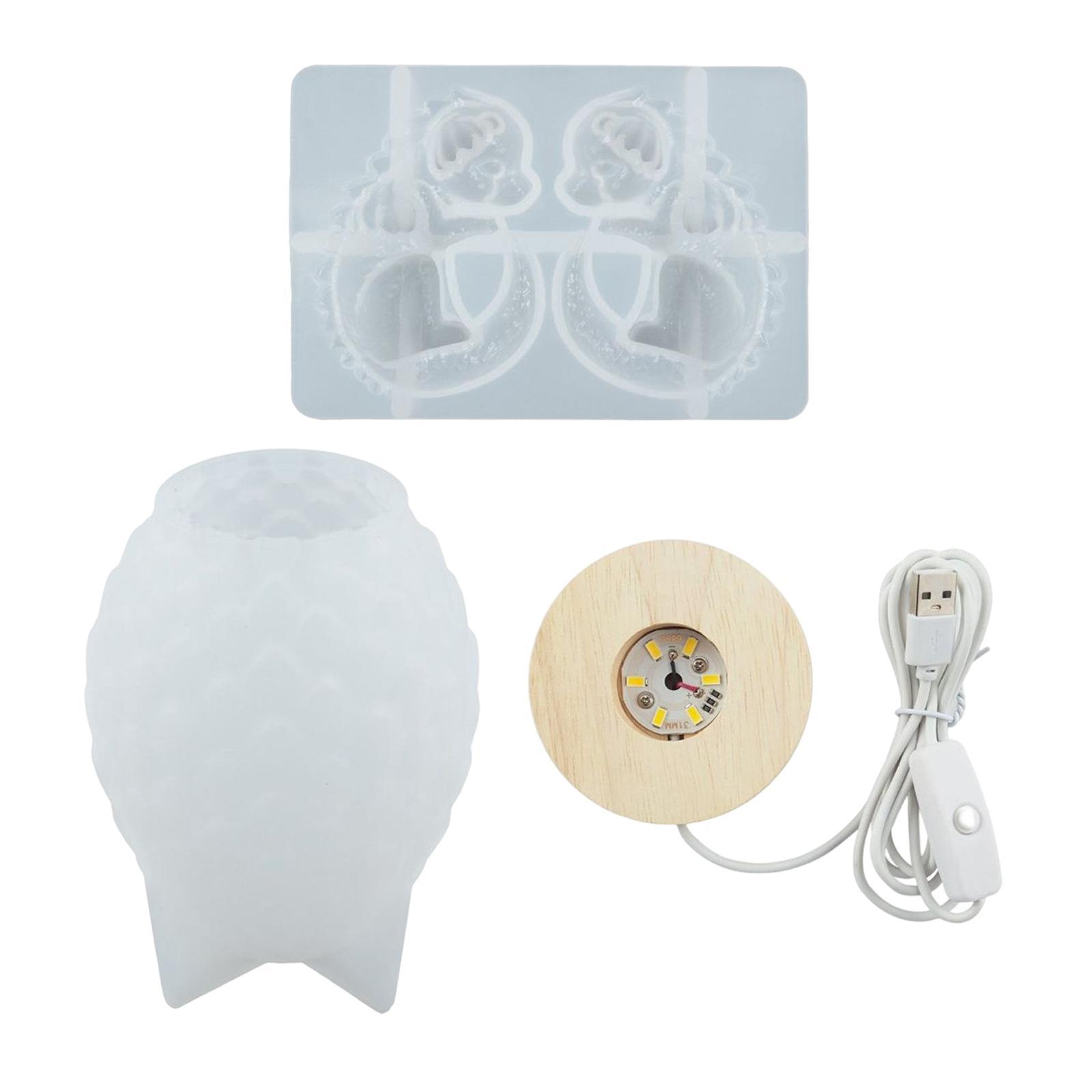 Dragon Egg Resin Model, Dragon Model for Resin Casting with Lamp Base, 3D Dragon Egg Silicone Model for Resin Epoxy Casting Craft