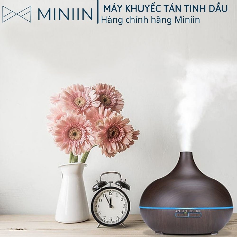 Máy Xông Tinh Dầu Cao Cấp Bầu Tiên Chính Hãng MINIIN - Máy Khuếch Tán Tinh Dầu Spa Sang Trọng Siêu Âm 550ml - Giúp Khuếch Tán Tỏa Hương Thơm Phòng Ngủ- Nhà Hàng-Khách Sạn- Tặng Kèm Điều Khiển