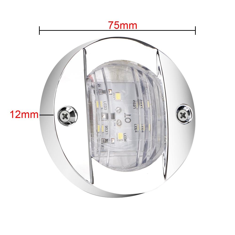 Đèn tín hiệu tròn 12V 6LED gắn đuôi xe tải/tàu thuyền