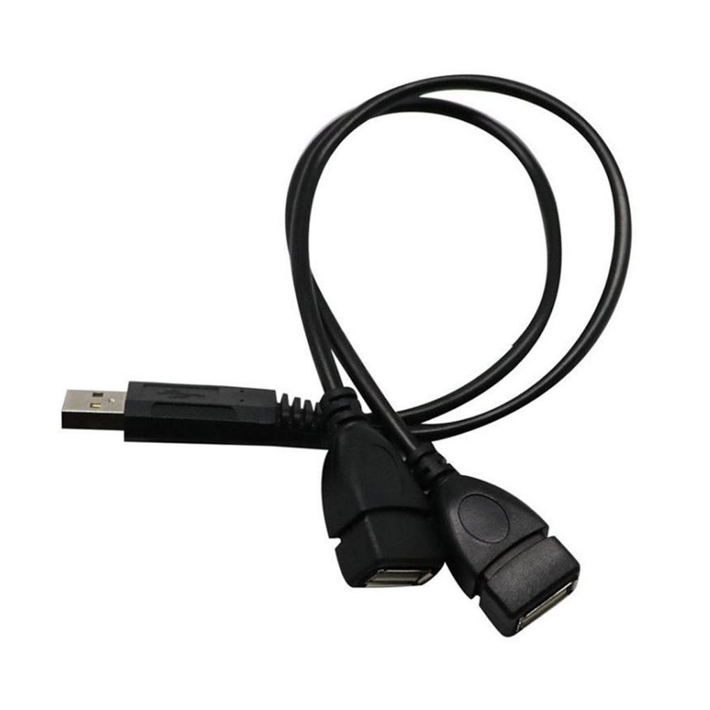USB 2.0 A Male To 2 Dual USB Female Y Splitter Hub Power Cable