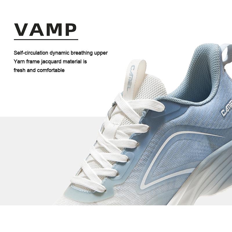 Lạc Đà Vàng Giày Sneaker Nam Lưới Mới Chạy Bộ Đệm Chống Trơn Trượt Thể Thao Thoáng Khí Cặp Đôi Thời Trang Đi Bộ Nam Nữ Color: 14-White Green Shoe Size: 43