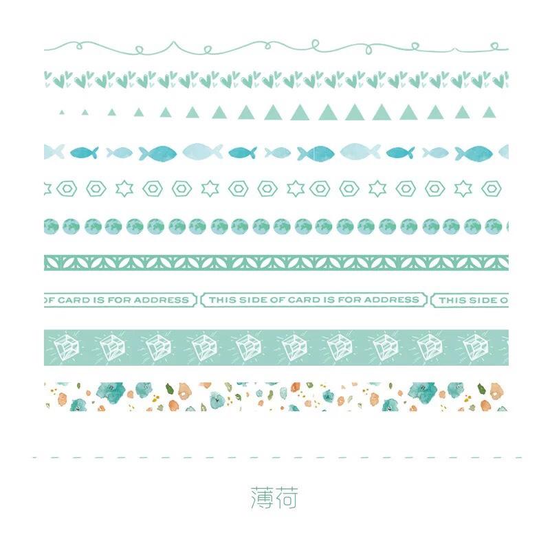 Set Washi - Winzige combo hộp 10 cuộn băng dính đáng yêu hỗ trợ trang trí DIY - Văn Phòng Phẩm Sáng Tạo