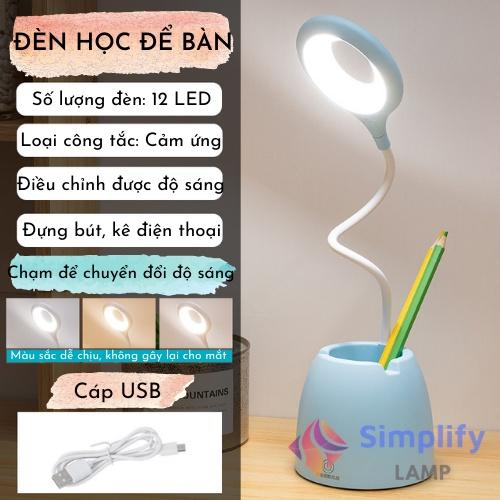 Đèn học bài cảm ứng mini chống cận thị cho bé, đèn bàn học sinh, sinh viên, làm việc S04