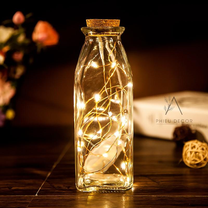 Đèn Fairy Light Kèm Lọ Thỷ Tinh Decor Phòng Ngủ Vintage