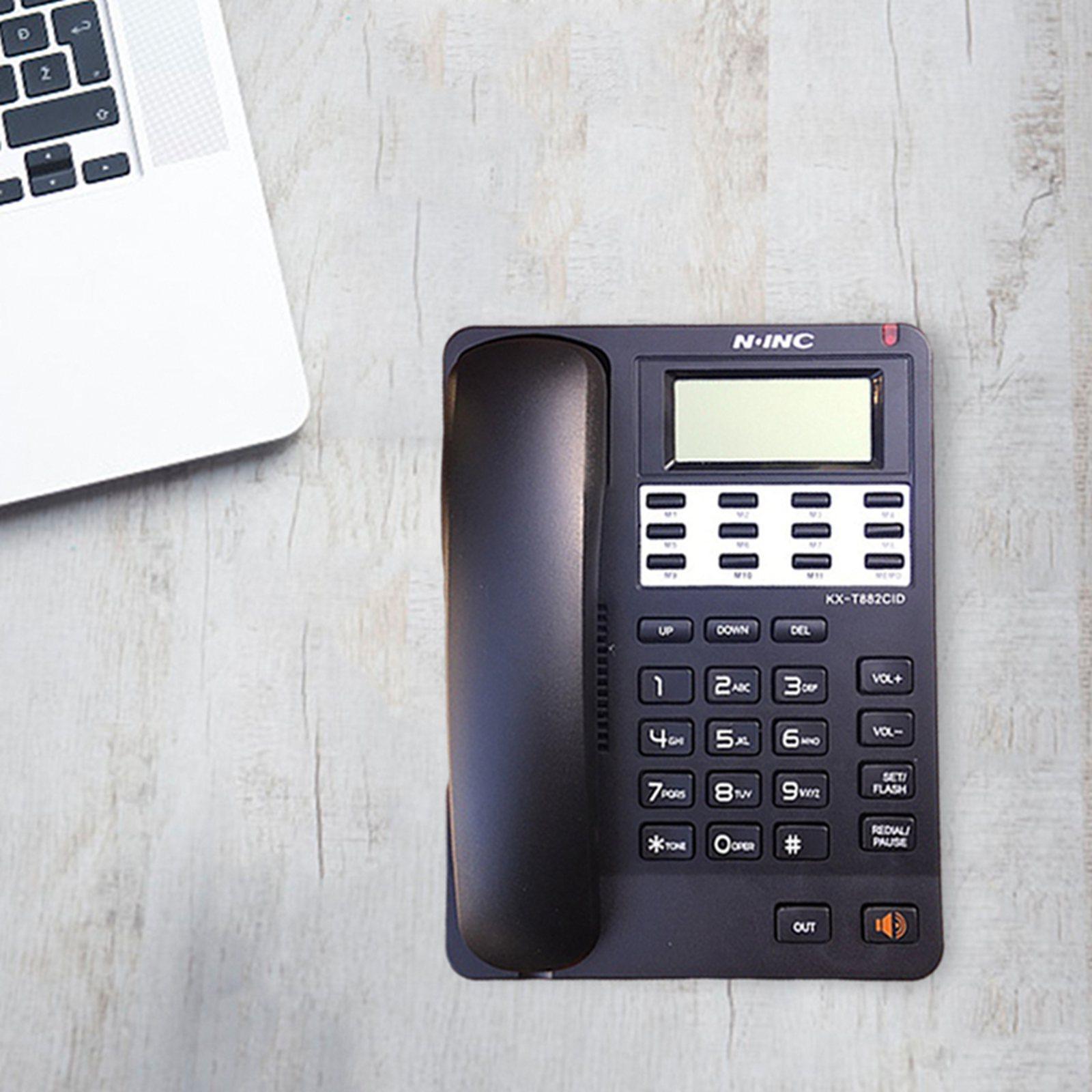 Corded Telephone Caller ID Volume Control Redial/P for Office Desktop black