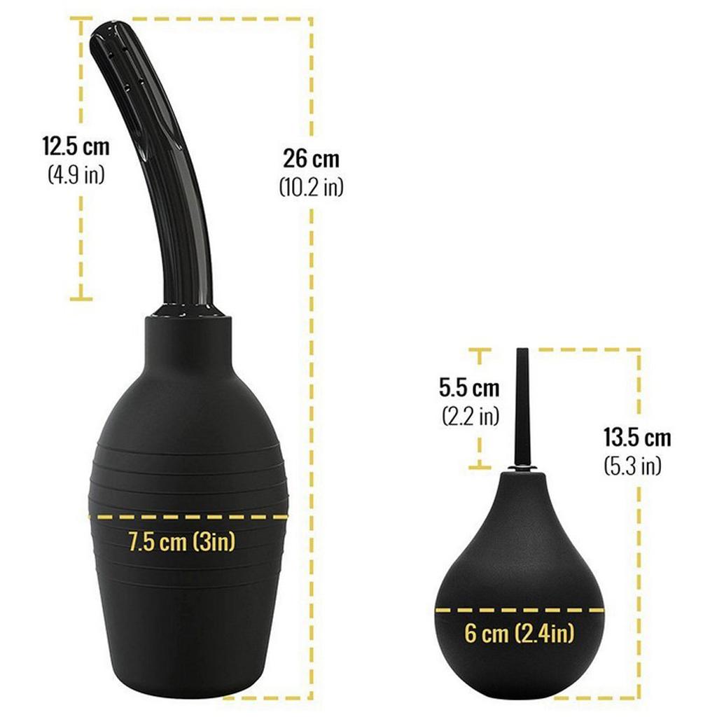 Men Women Enema Bulb Clean Anal High Grade Silicone Douche with Nozzle 310ml
