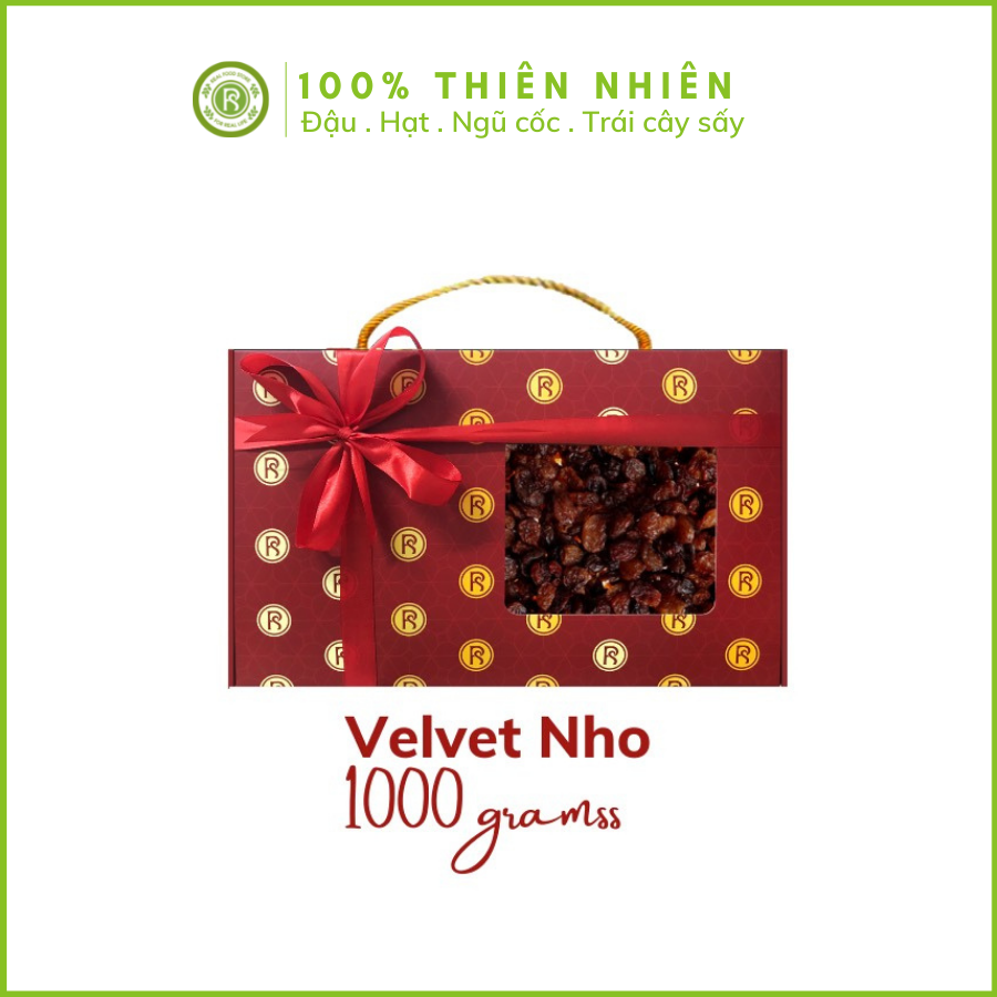 [QUÀ TẶNG] Hộp Quà Velvet Nho Khô Nâu Real Food 650G