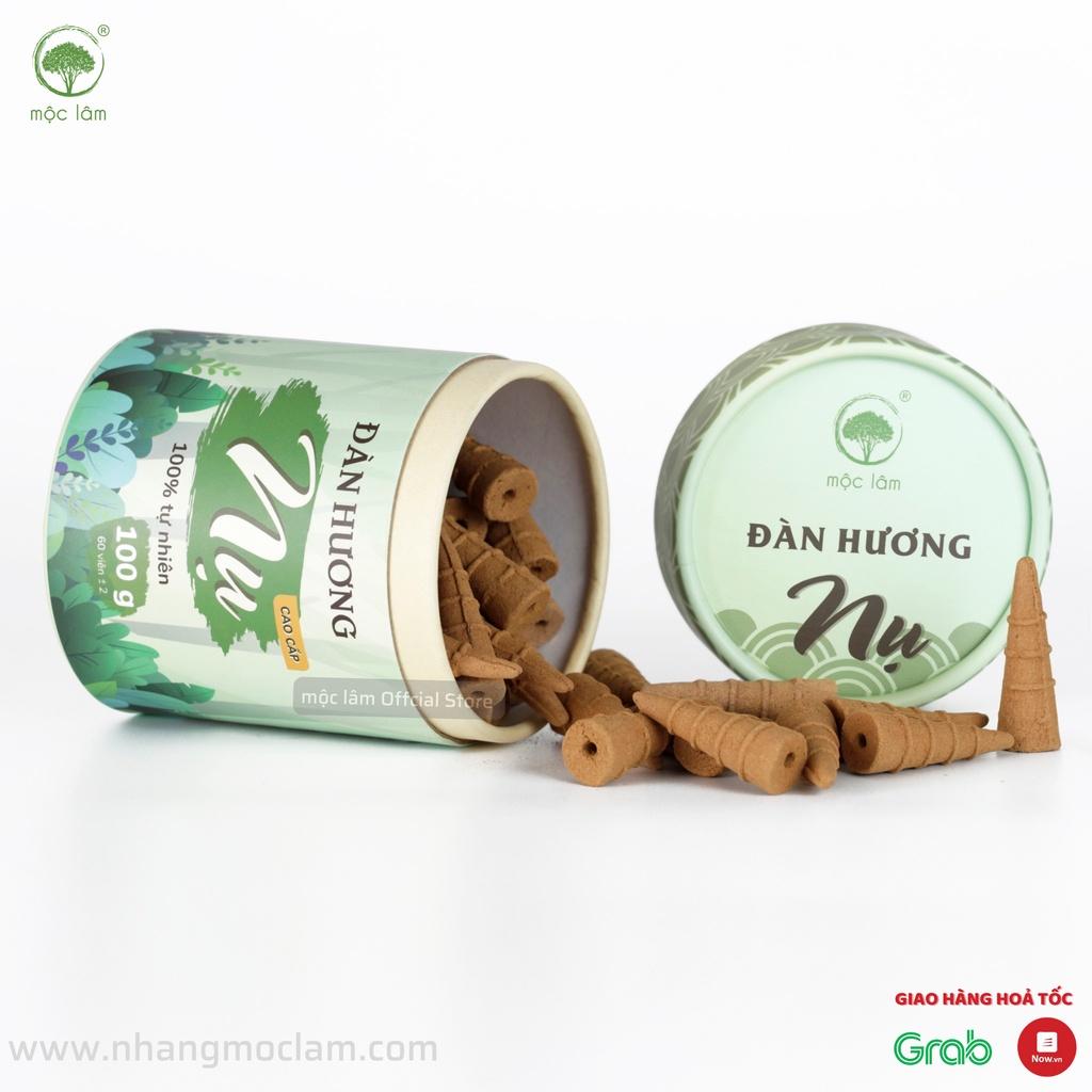 Nhang Nụ Đàn Hương MỘC LÂM - 100g - 60 viên - Nhang Sạch cao cấp - Hương thơm dịu ngọt