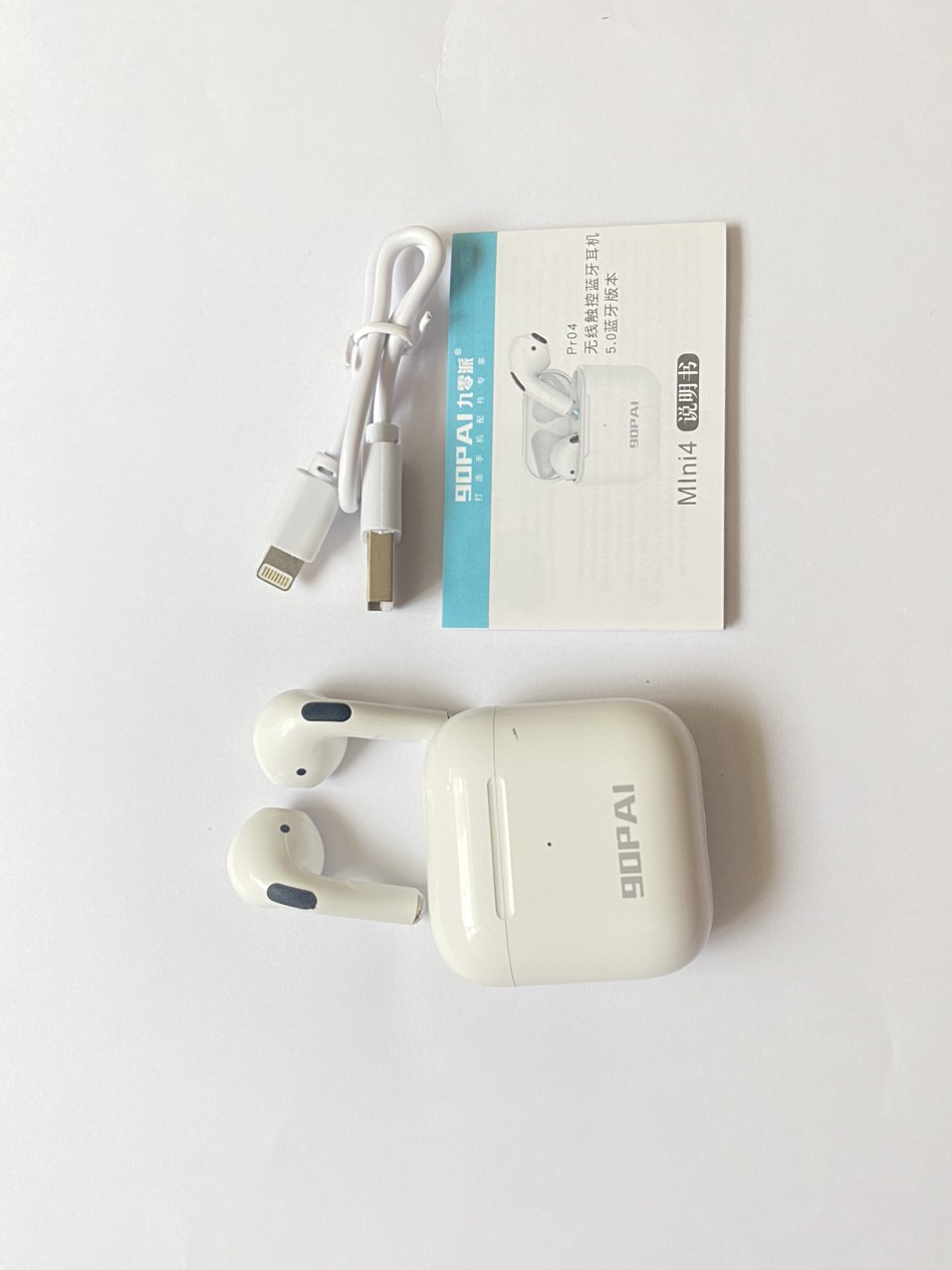 Tai nghe Truewireless 90PAI Pr04 Bluetooth 5.0, thiết kế nhỏ gọn dễ mang đi, nghe và đàm thoại 2 tai, nút bấm cảm ứng - hàng chính hãng