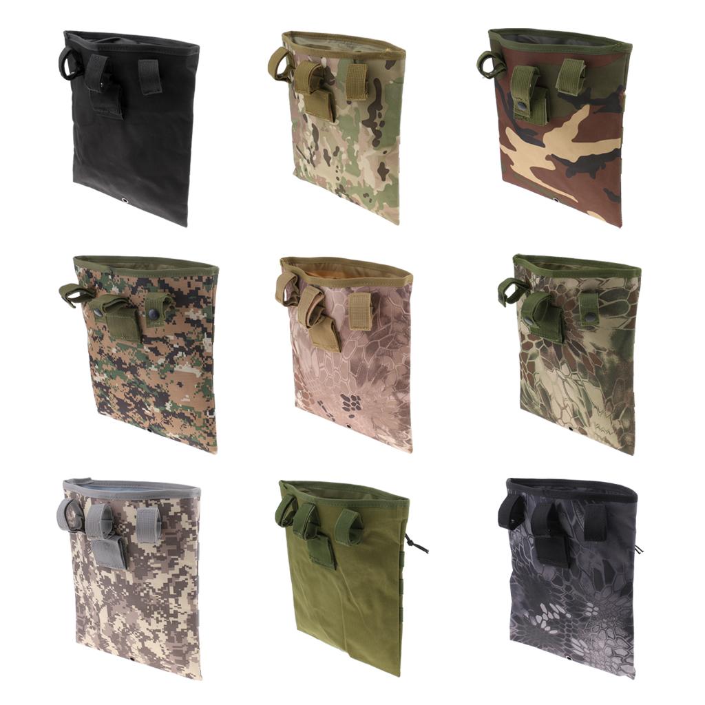 Outdoor Foldable Molle Utility Storage Bag Waist Belt Magazine Drop Pouch for Hiking