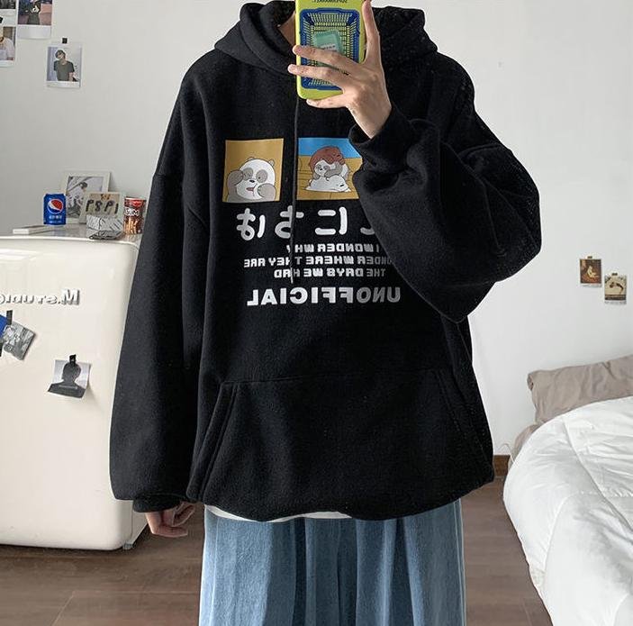 Áo Hoodies nỉ ngoại UNOFFICIAL Gấu dễ thương C069