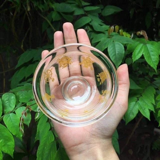 BÁT NƯỚC THỜ HỌA TIẾT BÁT BẢO CÁT TƯỜNG - CHÉN CÚNG DƯỜNG 8CM