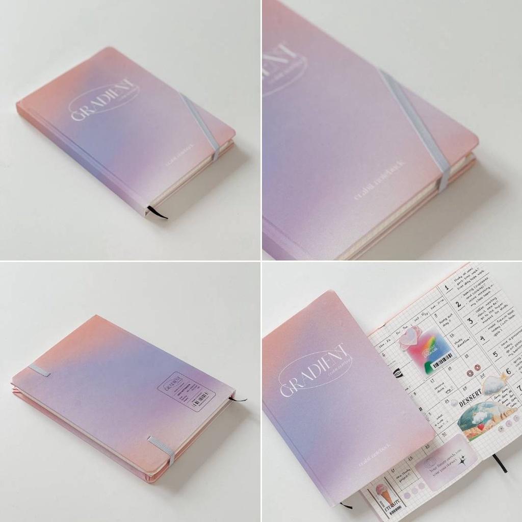 Sổ tay ghi chép grid Crabit 130gsm làm bullet journal - Gradient Hồng