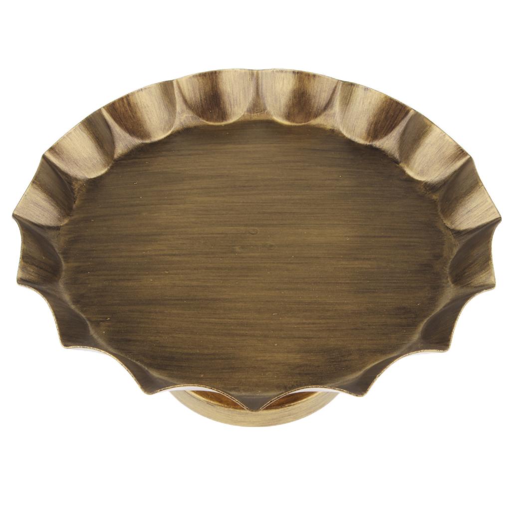 Vintage Metal Round Display Cake Stand Food Platter Serving Rack Holder S