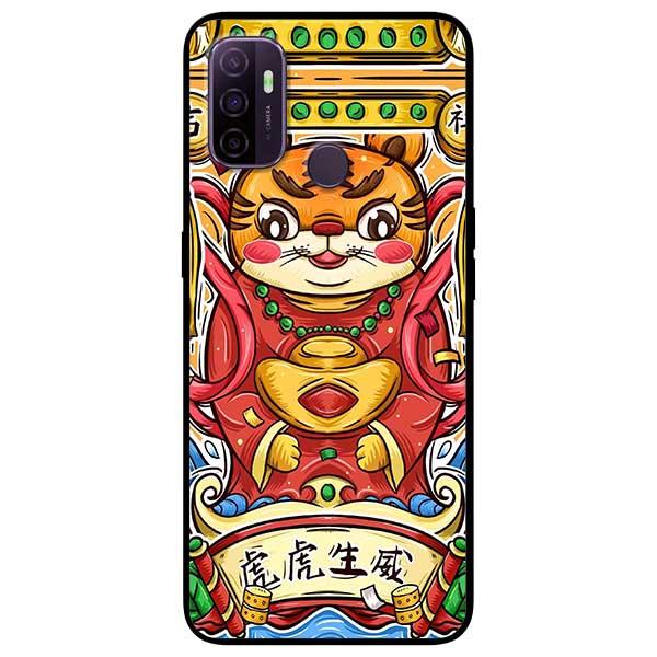 Ốp lưng dành cho Oppo A53 - Hổ Ôm Vàng