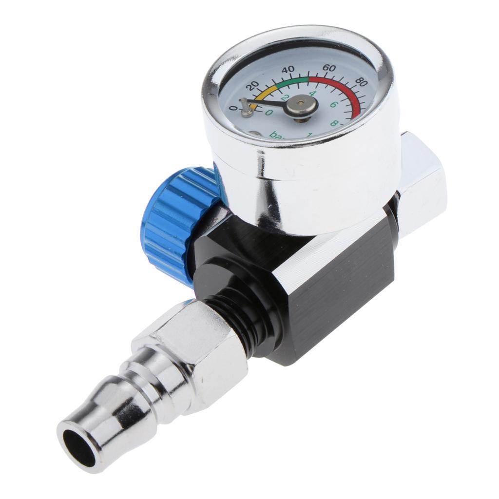 3X  Air Pressure Regulator  Air Gauge Blue